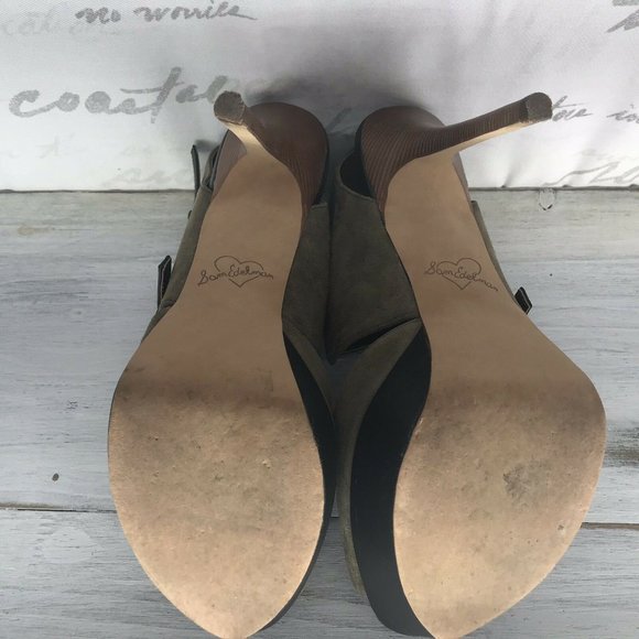 Sam Edelman Noura Sage Suede Black Leather 9M - Picture 6 of 8